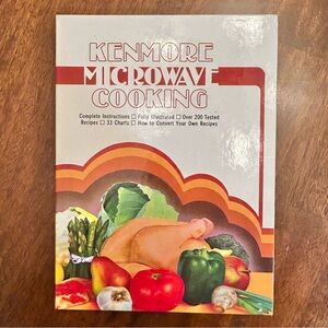 Vintage 1981 Kenmore Microwave Cooking Spiral Recipes Tips Charts Cookbook Sears